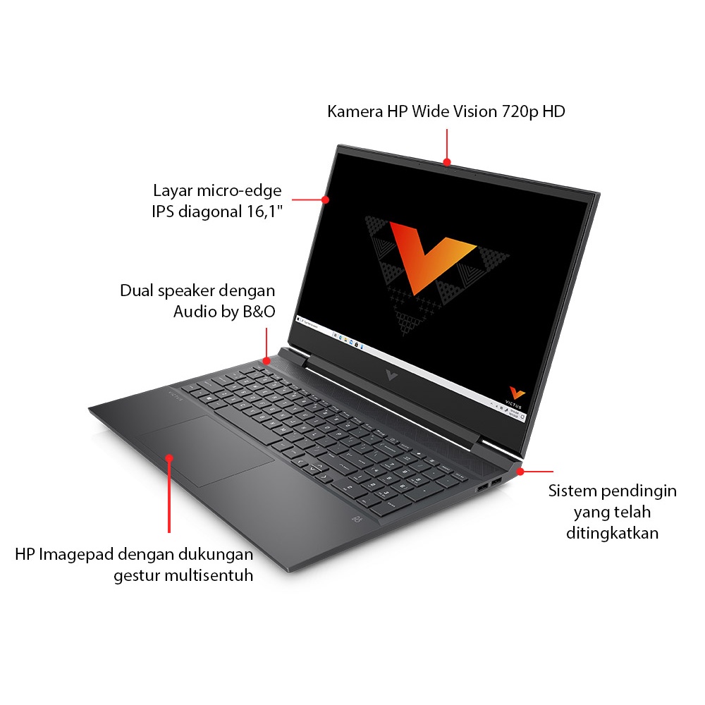 LAPTOP GAMING HP VICTUS RTX 3050 RYZEN 5 5600H 144HZ