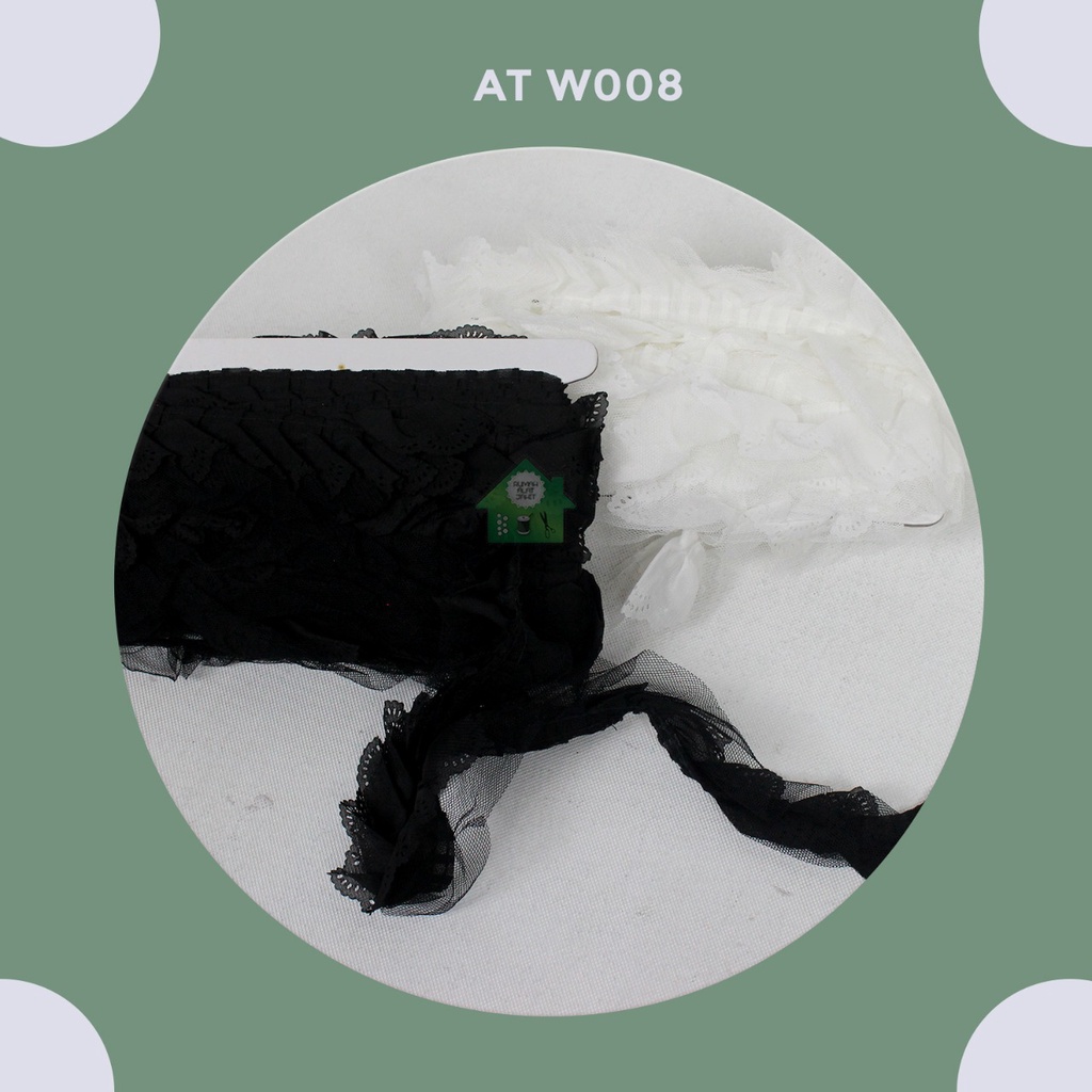 Renda Giper Bordir Baju / Rok Motif Tirai Renda ATW08