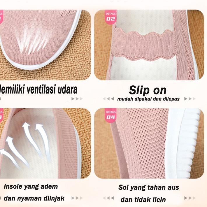 New - Batavia Sepatu kanvas  Shoes rajut empuk anti-slip anti-aus BQ-2