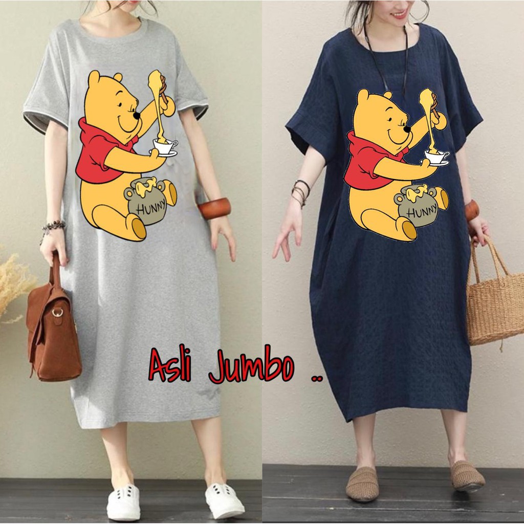 LONG DRESS JUMBO WANITA HUNNY HUNNY