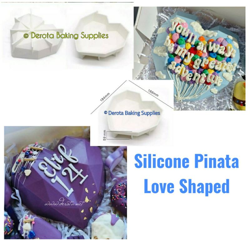 Cetakan Coklat Pinata Mousse Cake Love Shaped Hati Diamond Heart