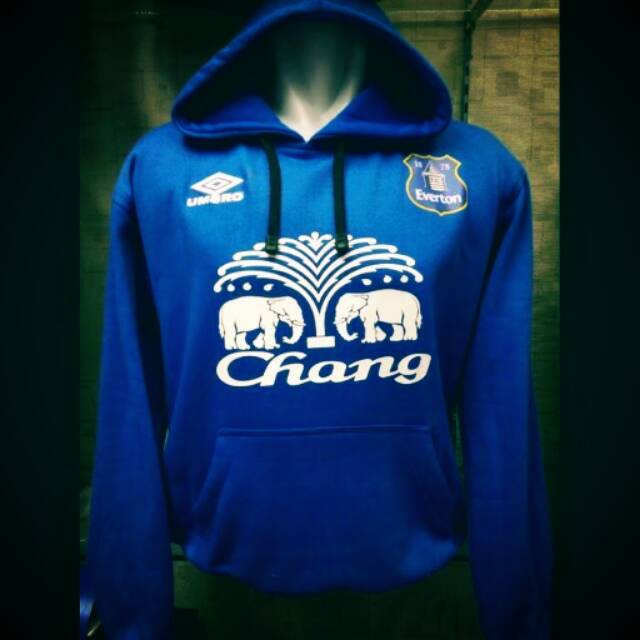 Jaket hoodie Everton Nike warna biru terbaru musim 2016/2017