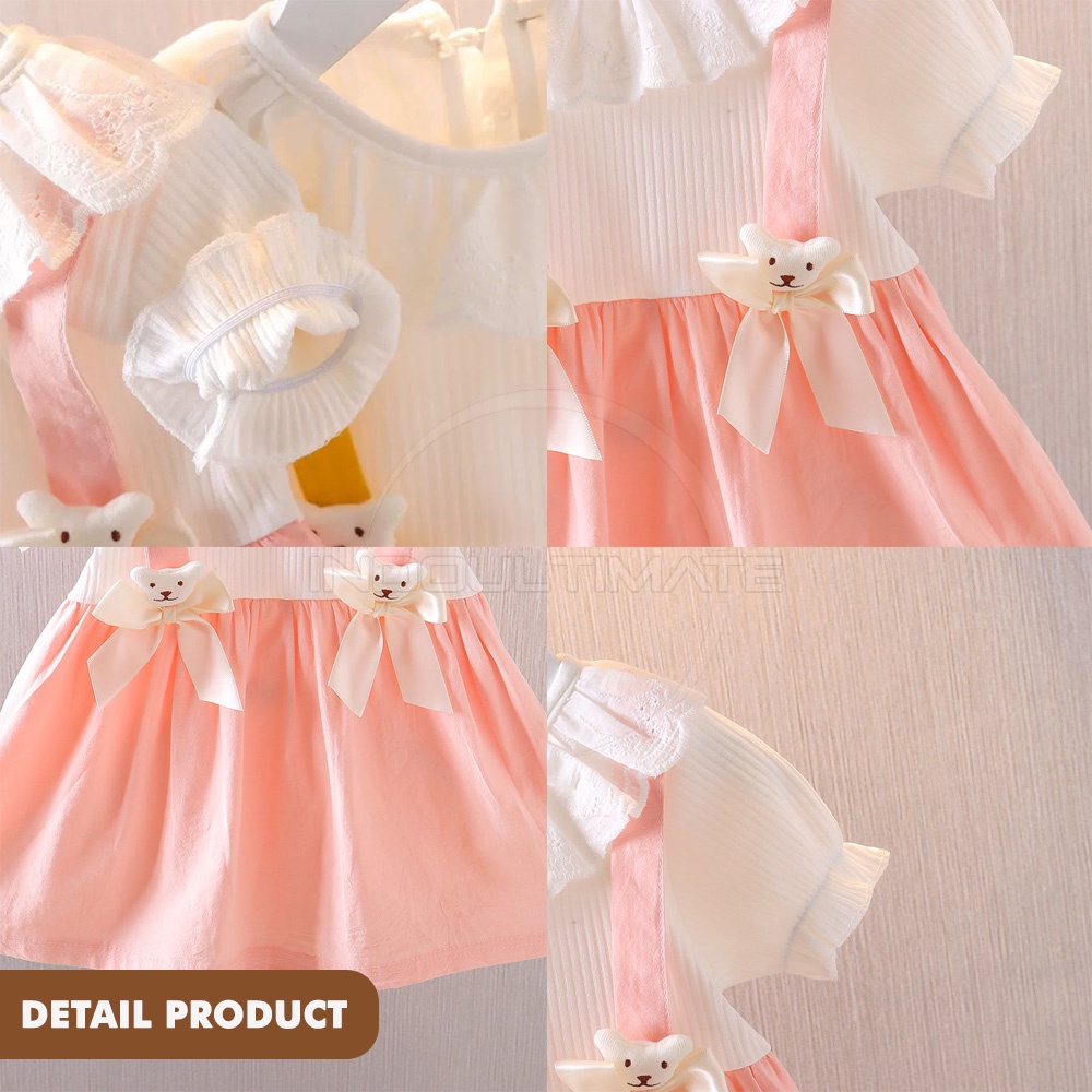 DRI-106 Dress Casual Pesta Anak Perempuan Cewek Import Premium DRI-107 DRI-108 DRI-109 DRI-112  Setelan Baju Rok Renda Impor Bayi Balita Perempuan 6 Bulan - 5 Tahun Baju Anak Perempuan Baju Bayi Perempuan