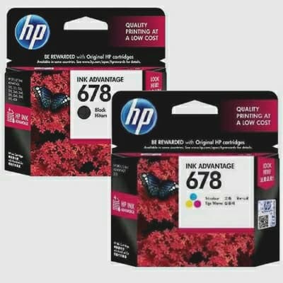 tinta hp 678 black/colour 1 pcs  for HP Deskjet Ink Advantage 1515, 2515, 2545 All-in-One Printer,