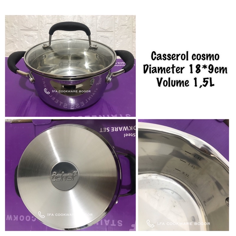 Casserol (panci) by Ichef 18cm (satuan cosmo)