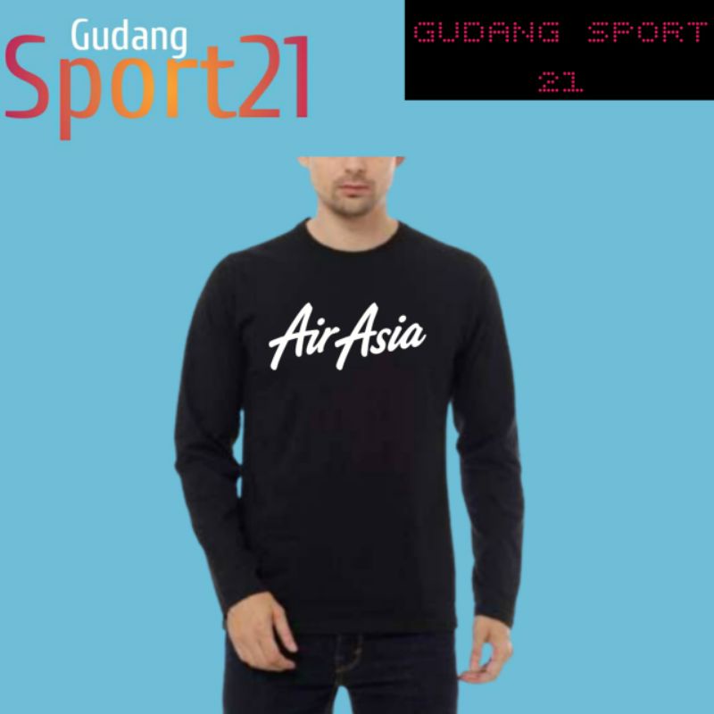 kaos baju lengan panjang air asia kaos air asia