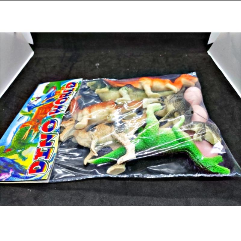 MAINAN ANAK DINOSAURUS SET/DINO KARET/JURASIC PARK isi 6pcs