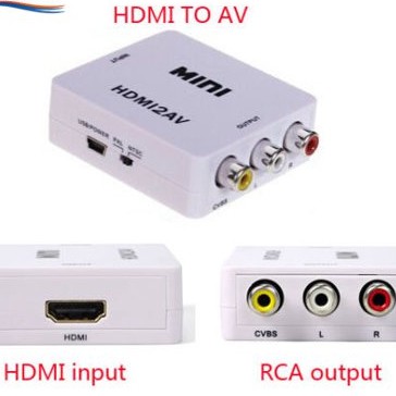 HD VIDIO CONVERTER HDMI TO RCA FULL HD 1080P / HDMI KE RCA / HP KE TV / PROYEKTOR