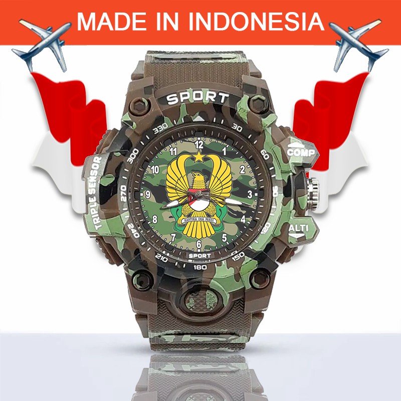 {Istimewa} Jam Tangan TNI - AD (Coklat Army) - Water Resistant