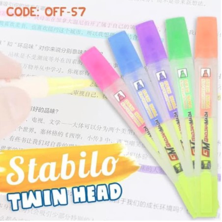 

ALAT TULIS HIGHLIGHTER STABILLO PEN TWIN HEAD