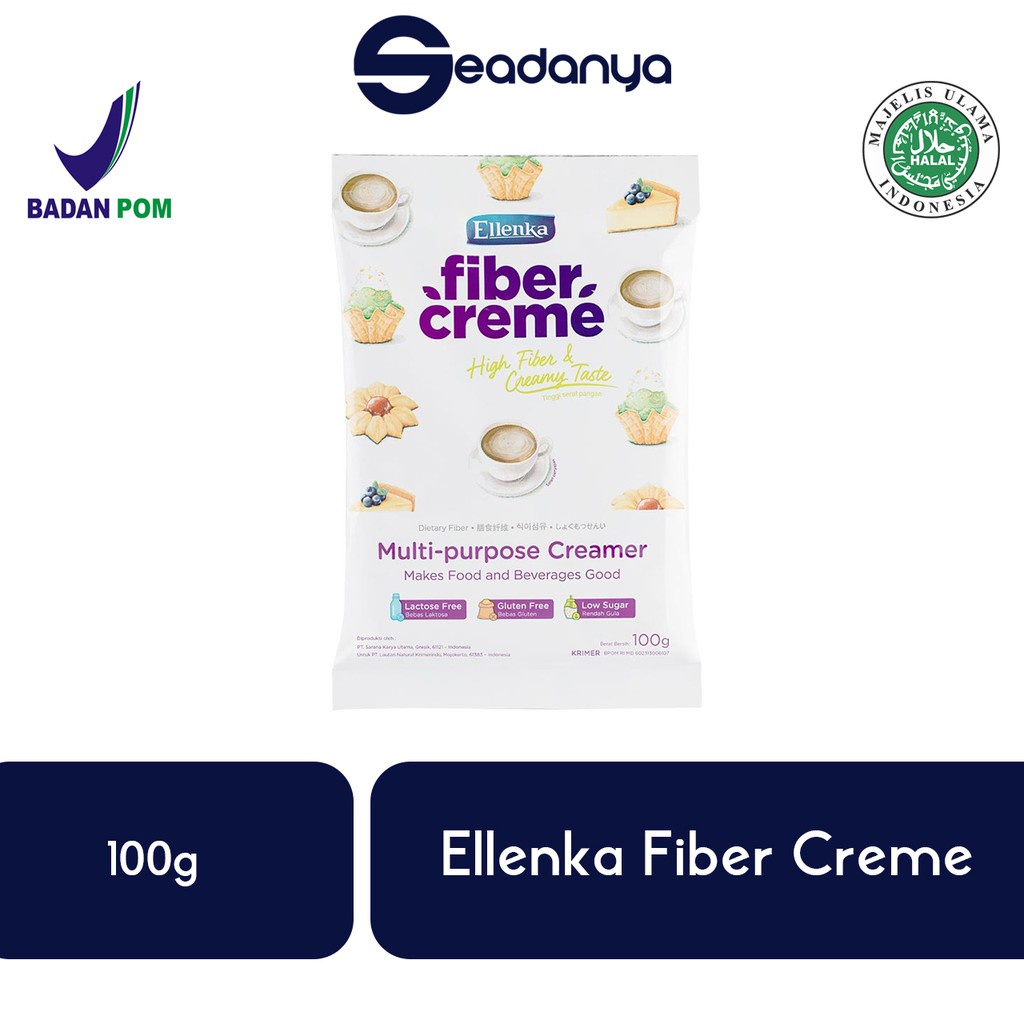 

Ellenka Fiber Creme Multi Purpose Creamer 100g Krimer Multiguna - Halal MUI & BPOM