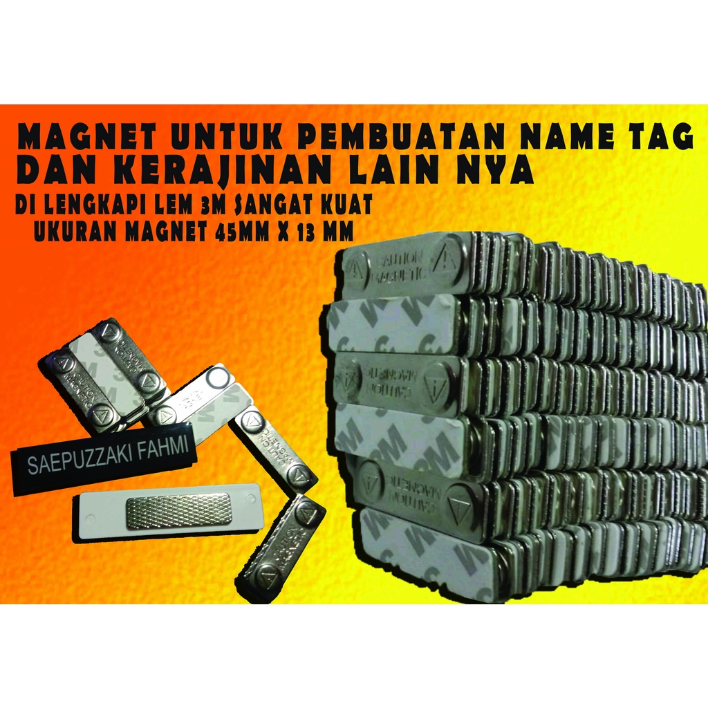 

MAGNET NAME TAG / MAGNET PAPAN DADA / NAME TAG / CAUTION MAGNETING