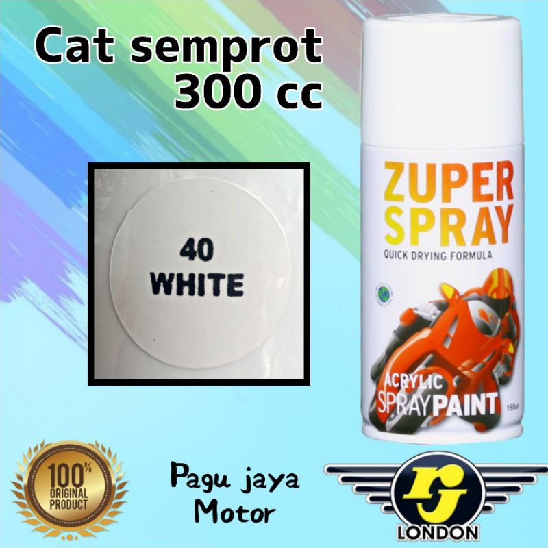 pilok pilox 300ml warna putih white gloss glossy rj london cat semprot spray paint