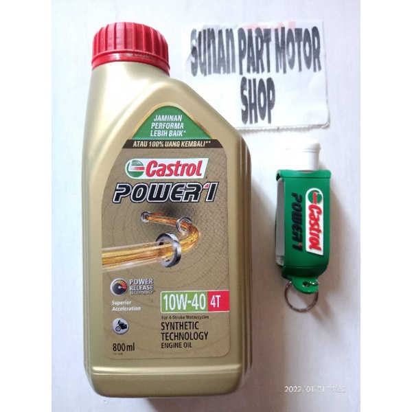 CASTROL POWER 1 4T SAE 10W-40 GOLD 800ML oli mesin motor bebek/Manual