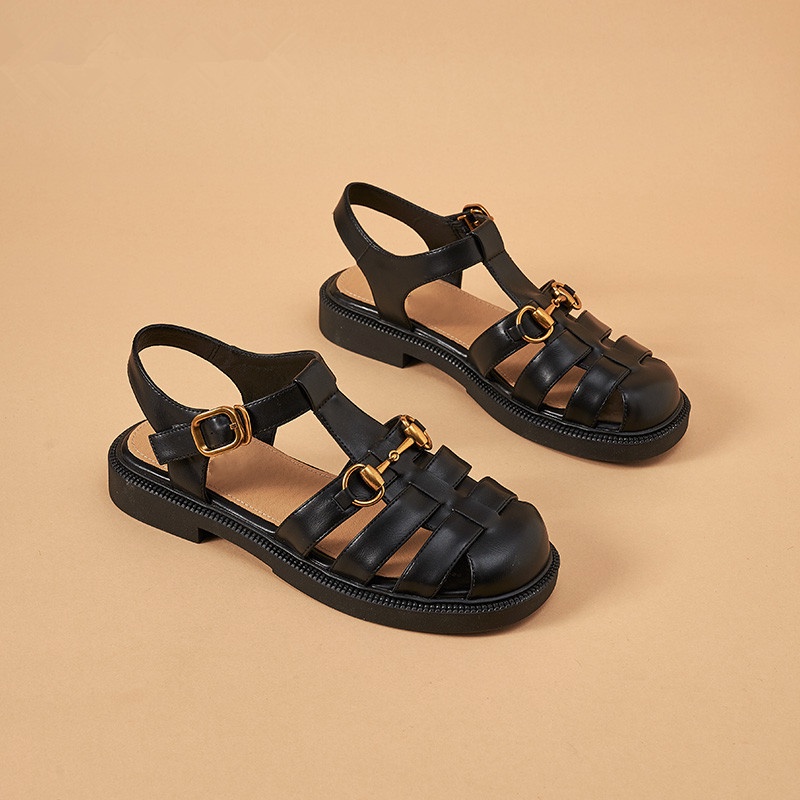 RH- Sepatu Sandal Loafers / Sandal Fashion Gold BYOLN 24