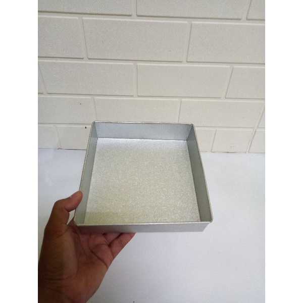loyang kotak loyang kue kotak ukuran 16,5 x 16,5 x 4 cm