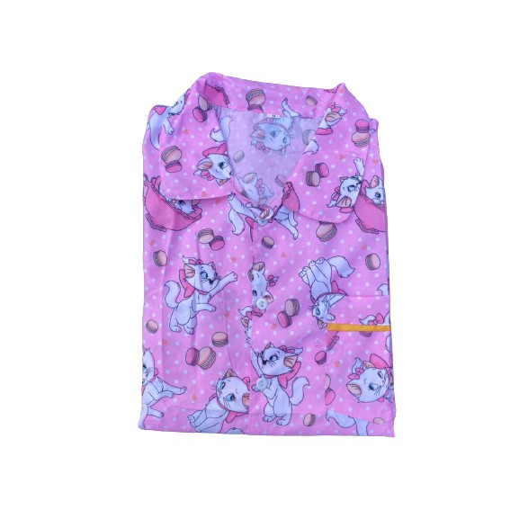 Piyama remaja/ piyama dewasa size 14-16-18-MARRY BURGER PINK