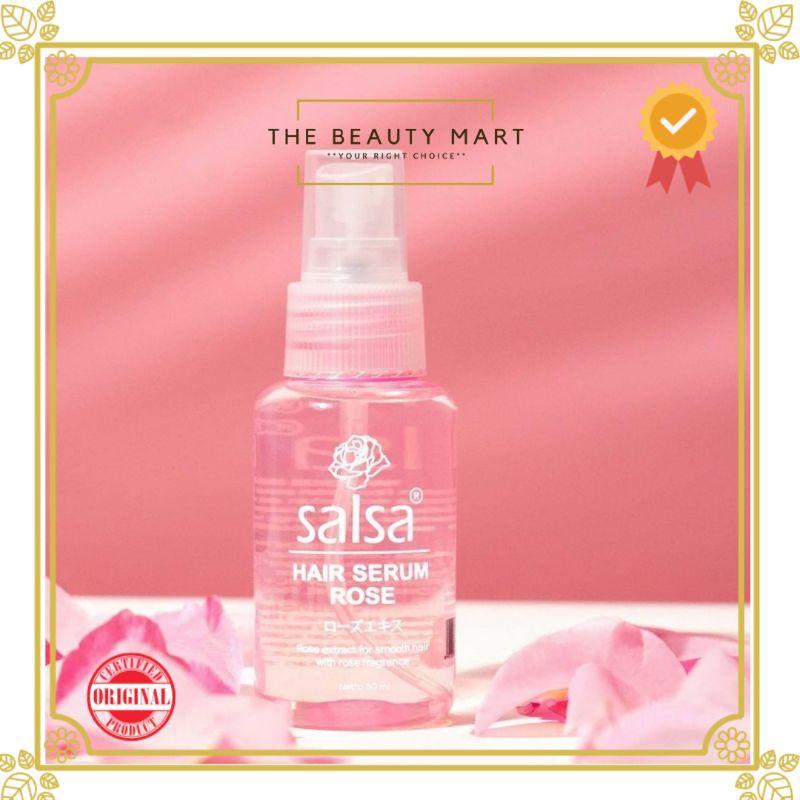 [BPOM] Salsa Hair Serum Rose Spray | Growth Hair Serum | Keratin Repair Hair Serum | Serum Rambut | Hijab Friendly 80ml