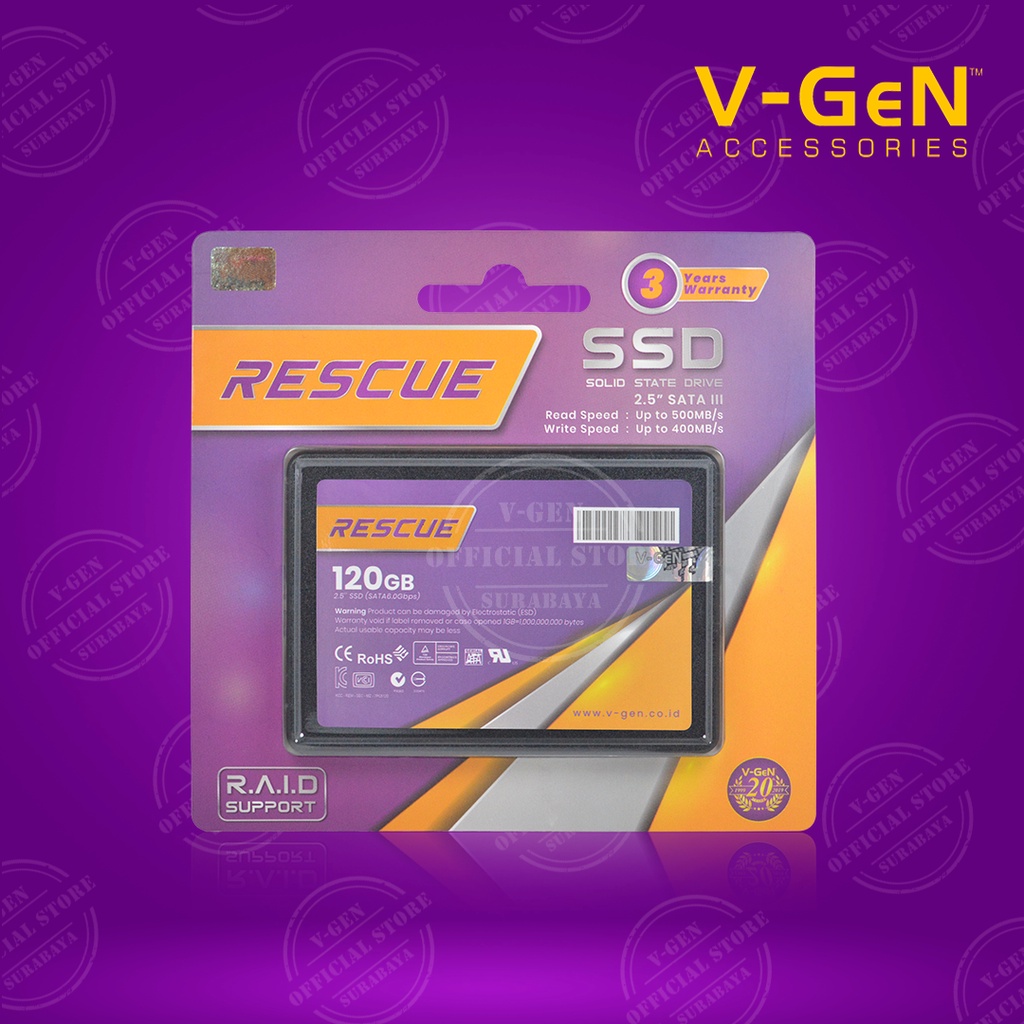 SSD V-GeN Rescue 120GB 240GB 480GB 960GB SATA 3 Solid State Drive 2.5&quot;  V-GEN