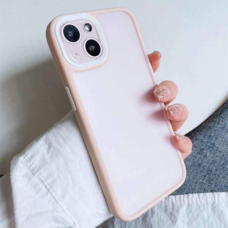 Hard Case Pelindung Anti Sidik Jari Tahan Noda Warna Permen Macaron Untuk Iphone 13 Pro Max 13mini 12promax