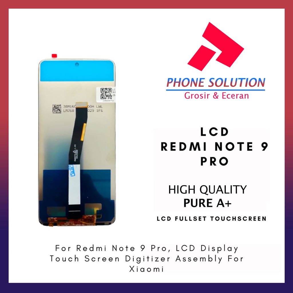 LCD Xiaomi Redmi Note 9 Pro Fullset Touchscreen // Supplier LCD Xiaomi  - Garansi 1 Bulan