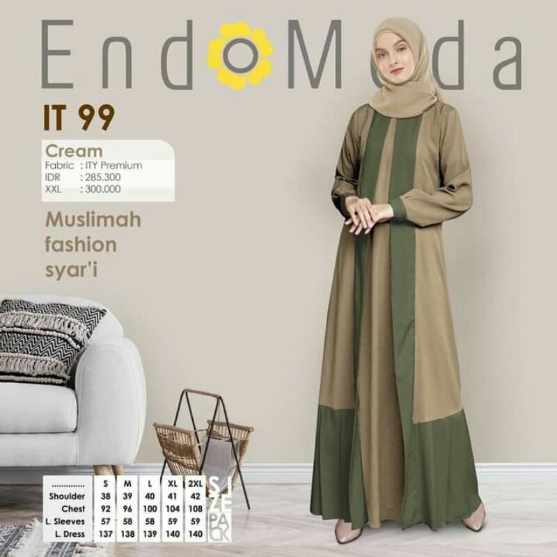 PROMO GAMIS ENDOMODA IT 99 TERBARU DRESS GAMIS ENDOMODA