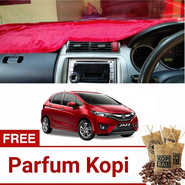 Cover Dashboard Mobil HONDA JAZZ Full Bulu Rasfur Premium Merah Bestseller