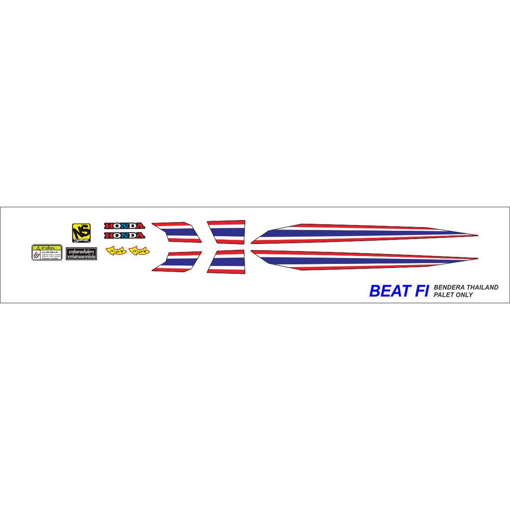 Striping Variasi Beat  Fi  Thailook Simpel Palet Shopee 