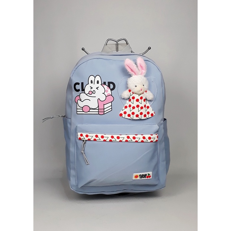 STANDAR MATERIAL / TAS KOREA FASHION / RANSEL KOREA TRENDY / TAS KOREA IMPORT / TAS KOREA ANAK / RANSEL KOREA/ TAS KOREAN / RANSEL SEKOLAH CEWEK FREE PIN BROSS + BONEKA TERMURAH! 3