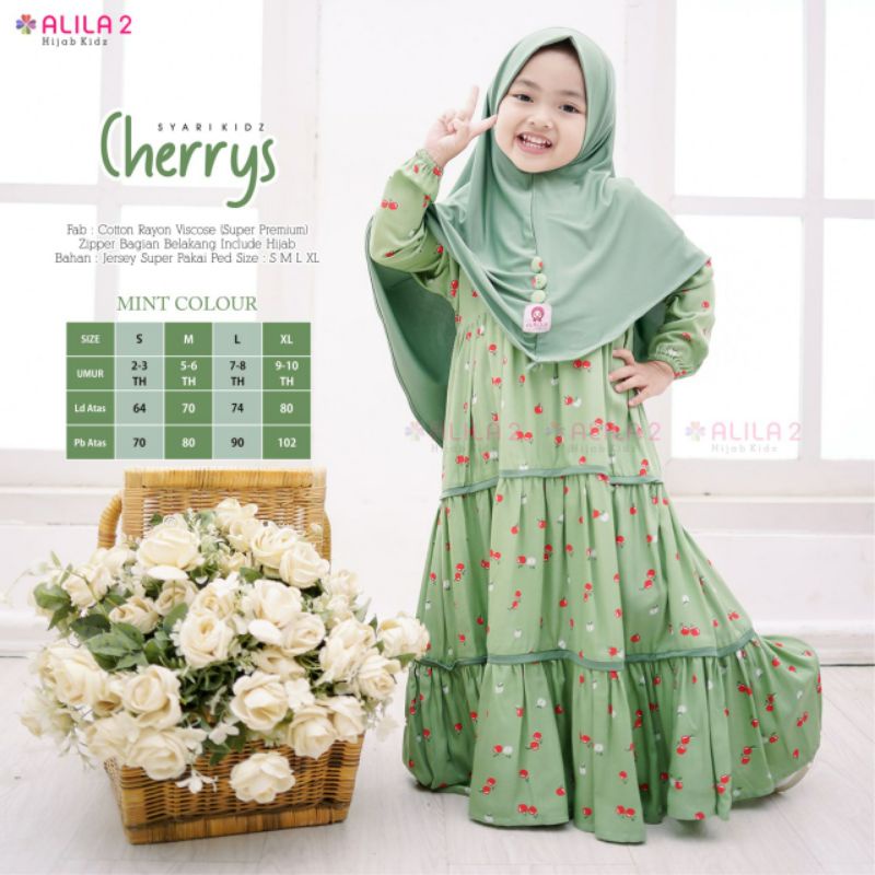 CHERRYS DRESS KIDS FREE HIJAB ALIFA