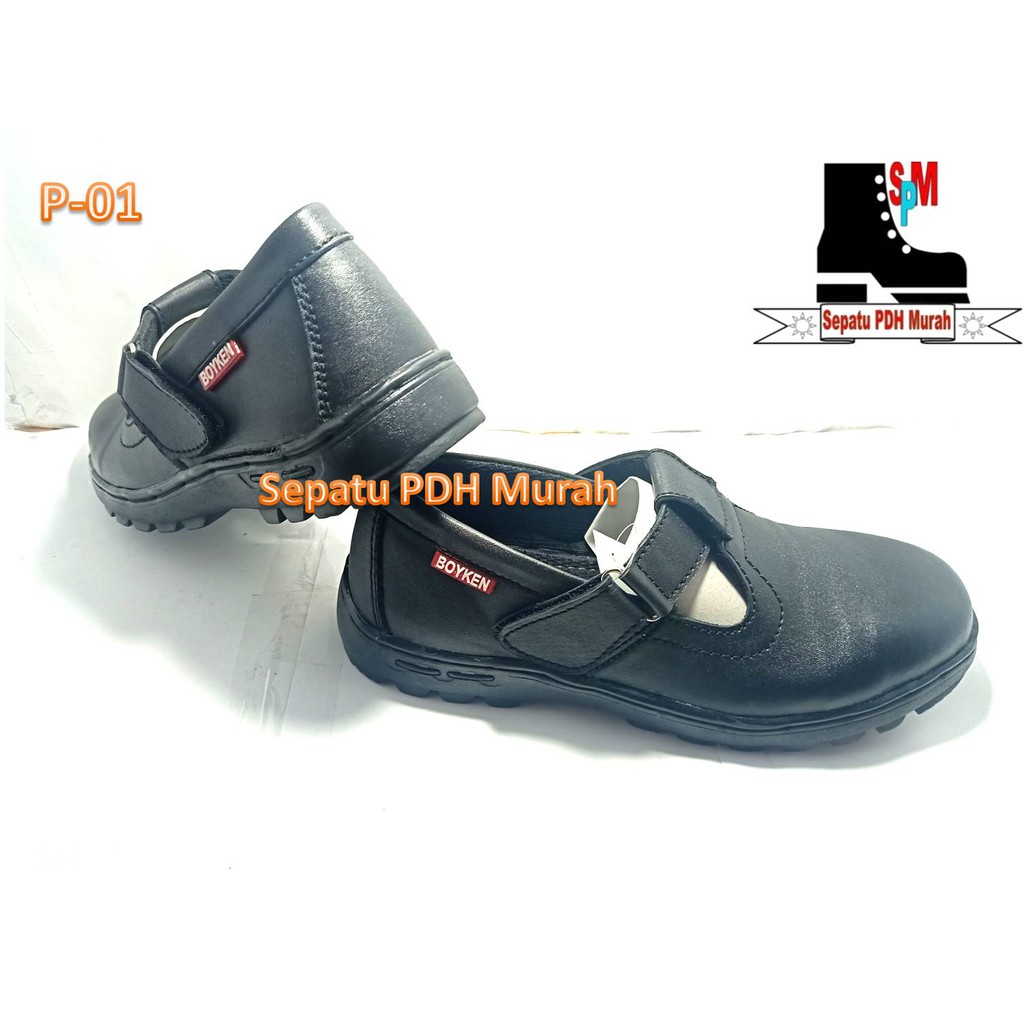Sepatu Safety Wanita Boyken P01 Kulit Asli kualitas original