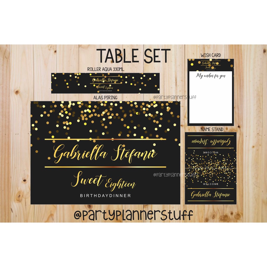 Birthday table set bridal shower table set aksesoris bridal shower baby shower table decor murah