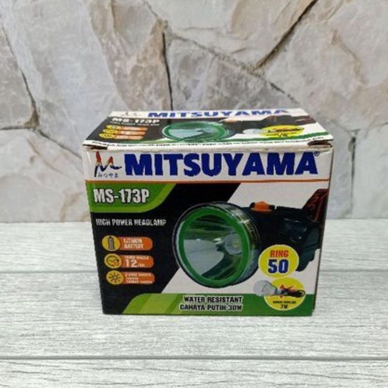 Cod - SENTER KEPALA MITSUYAMA MS-173P - HEADLAMP Mitsuyama MS 173 P - Senter Kepala Super 30W ring50