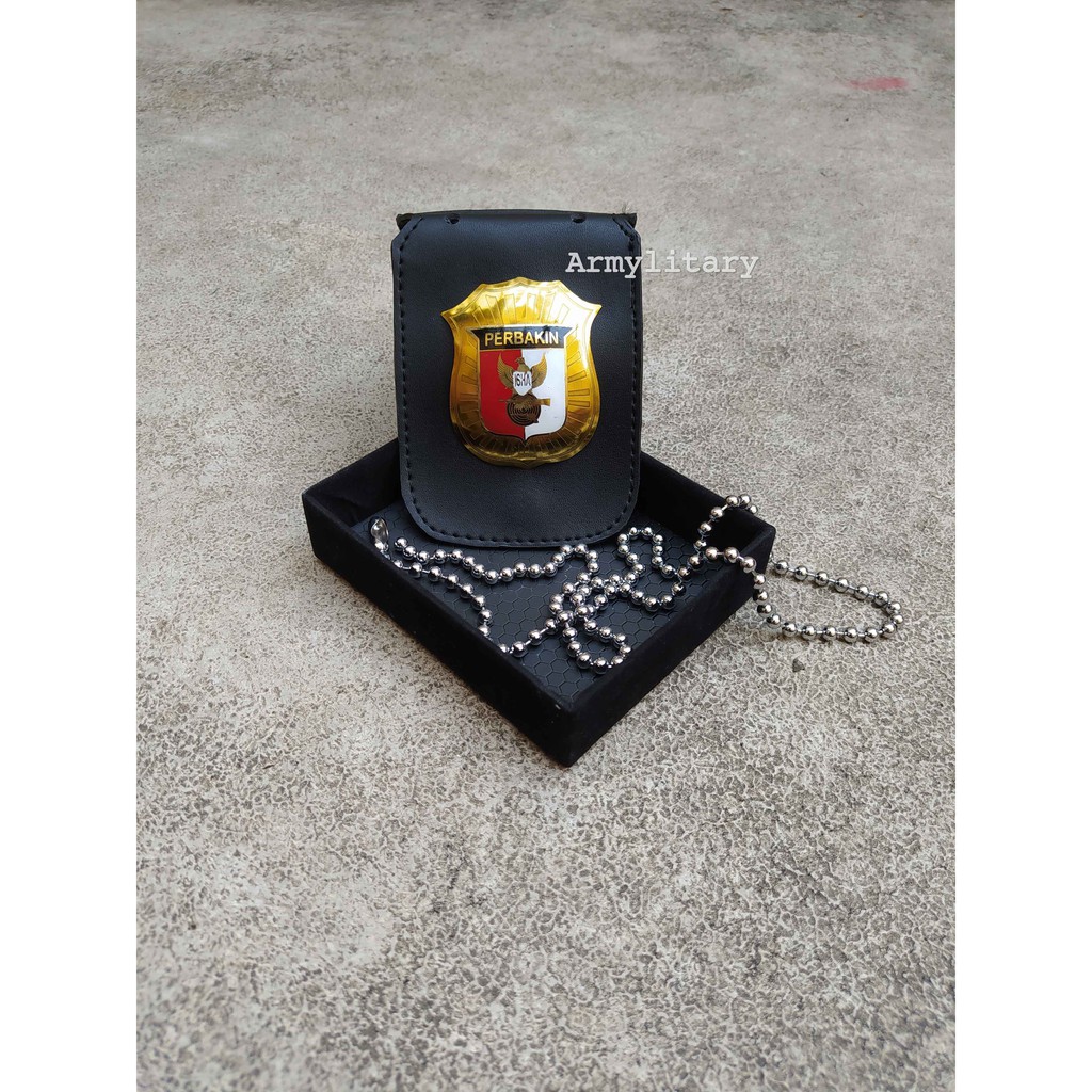 Kalung id card dan logo kesatuan holder