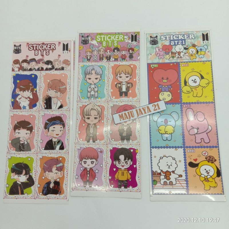 Stiker Bts Kotak Bahan Cromo Murah