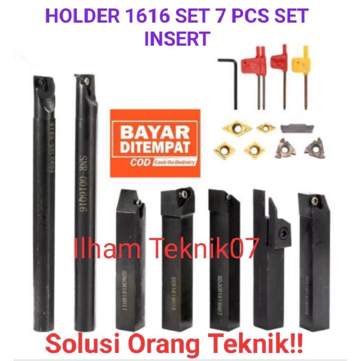 holder bubut Pahat Bubut Besi set 16mm rumah insert portting holder Grooving dudukan insert holder 1