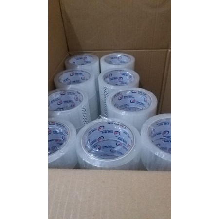 LAKBAN BENING ( 1 DUS )  PUTIH &amp; COKLAT - STAR TAPE - Selotip Isolasi Clear Cokelat Putih Lengket Kuelitas Terbaik Murah 90 Yard X 45 mm (2 Inch) - Tape Perekat Pengikat Pelengket Lakban Murah Lakban Kualitas Terbaik