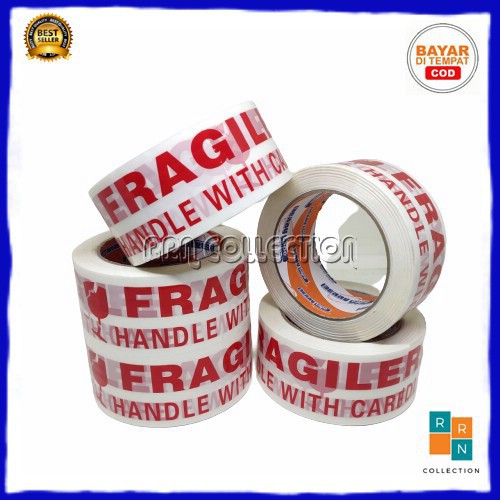 SOLASI FRAGILE/ISOLASI FRAGILE/lakban fragile/lakban fragile murah/lakban fragile putih/lakban putih