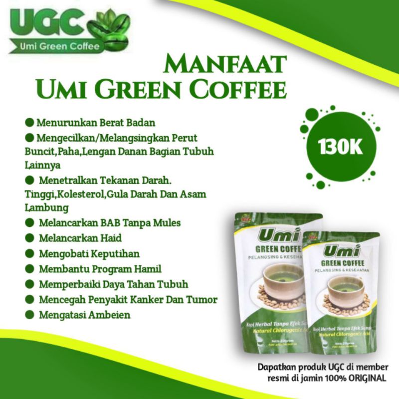 Umi green coffee kopi peluntur lemak original