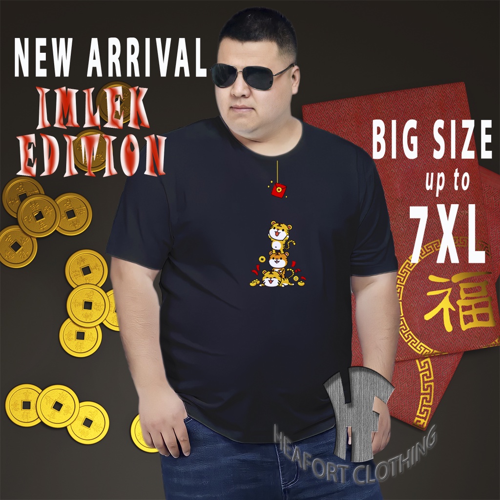 Baju Imlek Pria Year Of The Tiger 2022 Kaos Imlek Jumbo Atasan Big Size Cowok Keren Katun Cotton Com