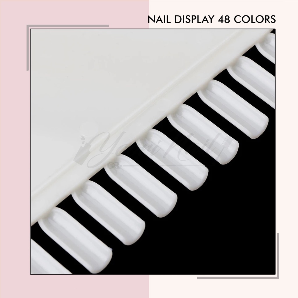 Nail display 48 color papan display warna kutek nail polish color chart 48pcs