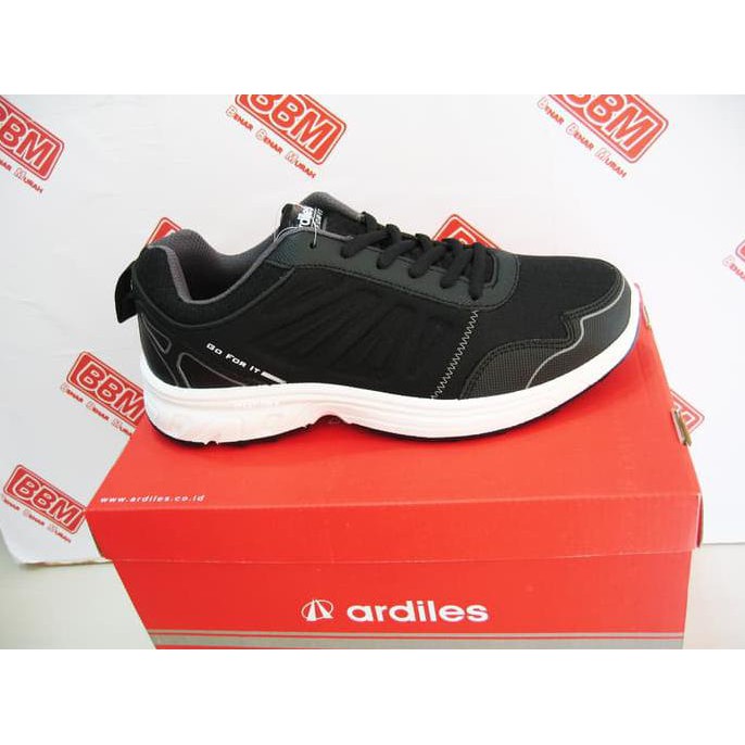 ARDILES SEPATU PRIA DURHAM HITAM SPORT SNEAKER - Hitam/Putih