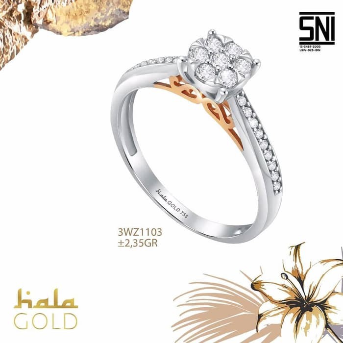 

Dominique Jewellery-Cincin Hala Gold 75% SNI DQ10036