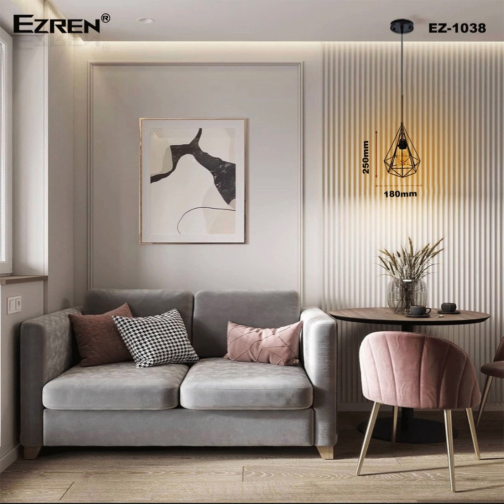 Ezren EZ-1038 Lampu Gantungan Vintage Dekorasi Rumah Modern Minimalis