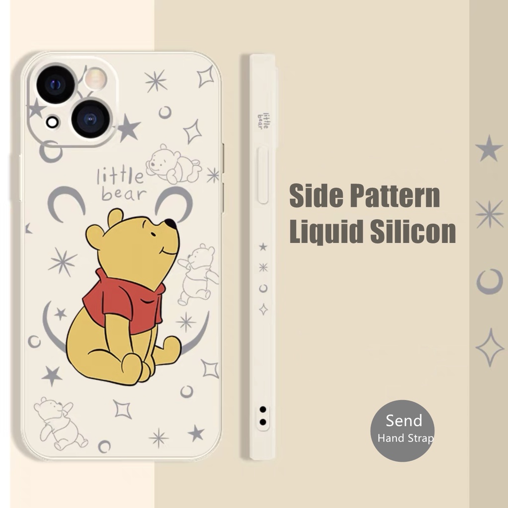 Soft Case Motif Kartun Beruang Pooh Untuk Iphone 13 12 11 Pro Max X Xs Max Xr 7 8 Plus Se2020