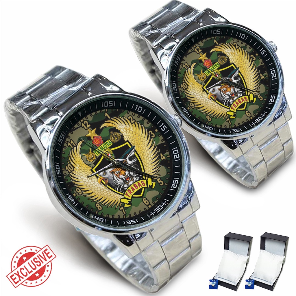 Jam Tangan Rantai Couple TRI MARTA TNI - AU/AL/AD ARMY
