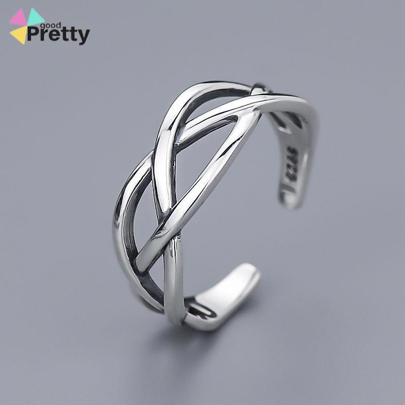 3pcs Cincin Jari Telunjuk Model Terbuka Dapat Disesuaikan Tidak Pudar Untuk Unisex - PD