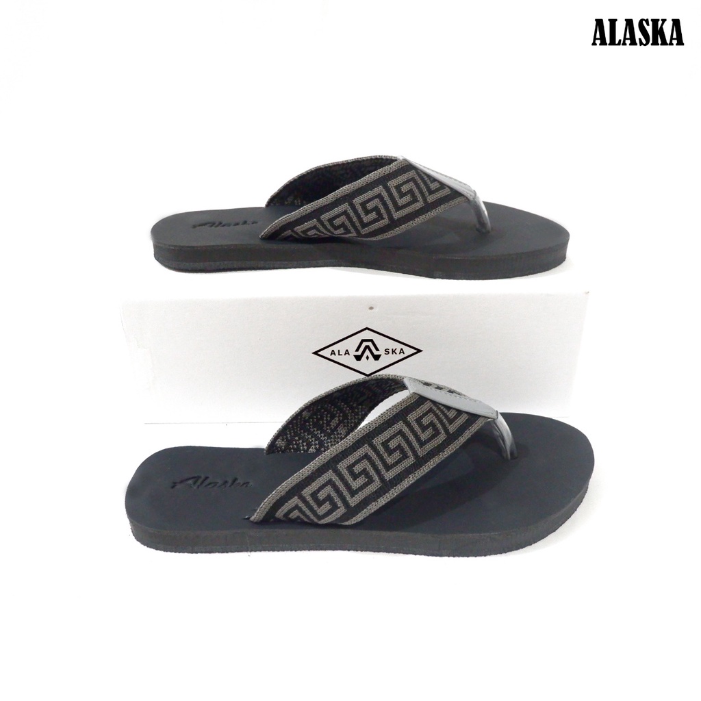ALASKA G20 - Sendal Wanita  Dewasa Teplek Motif Rajut Import