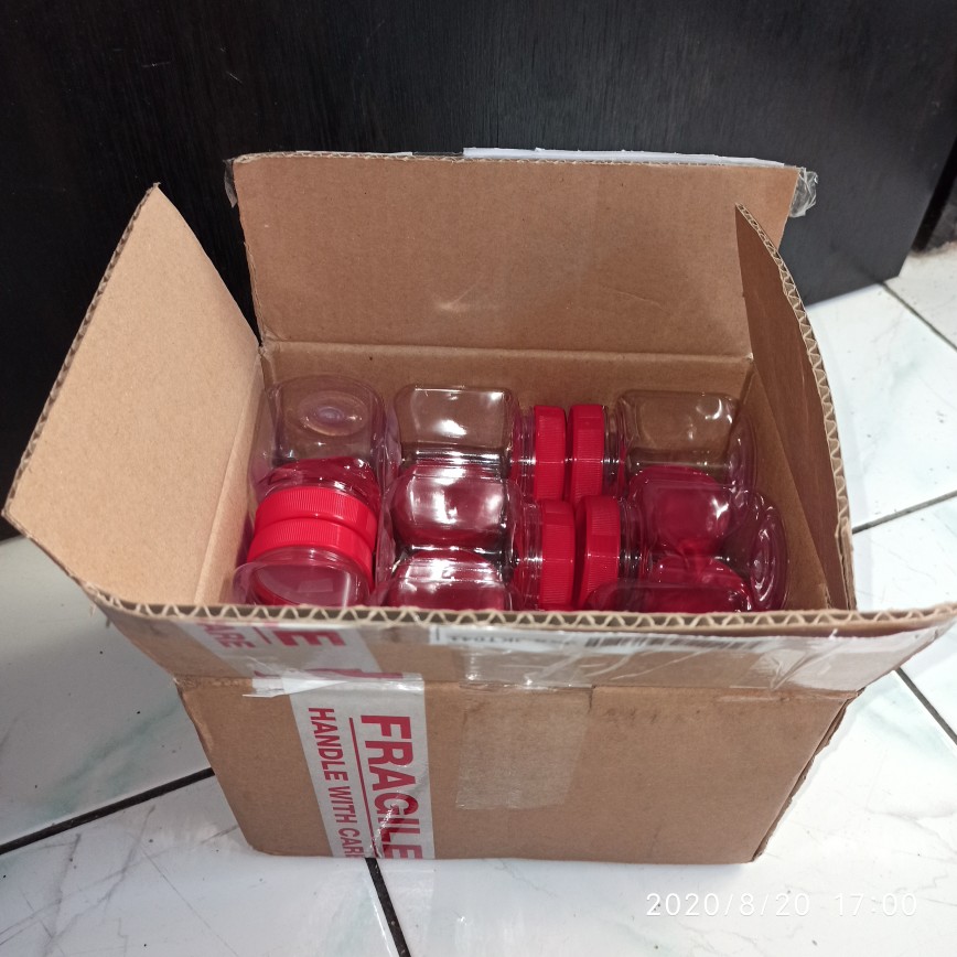 @10 Pcs Plastik Kotak 200 Ml / Toples Serbaguna