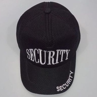 TOPI SECURITY HITAM TERBARU KEREN / TOPI SATPAM SECURITY COD POLOS LOGO SECURITY GAGAH BERANI